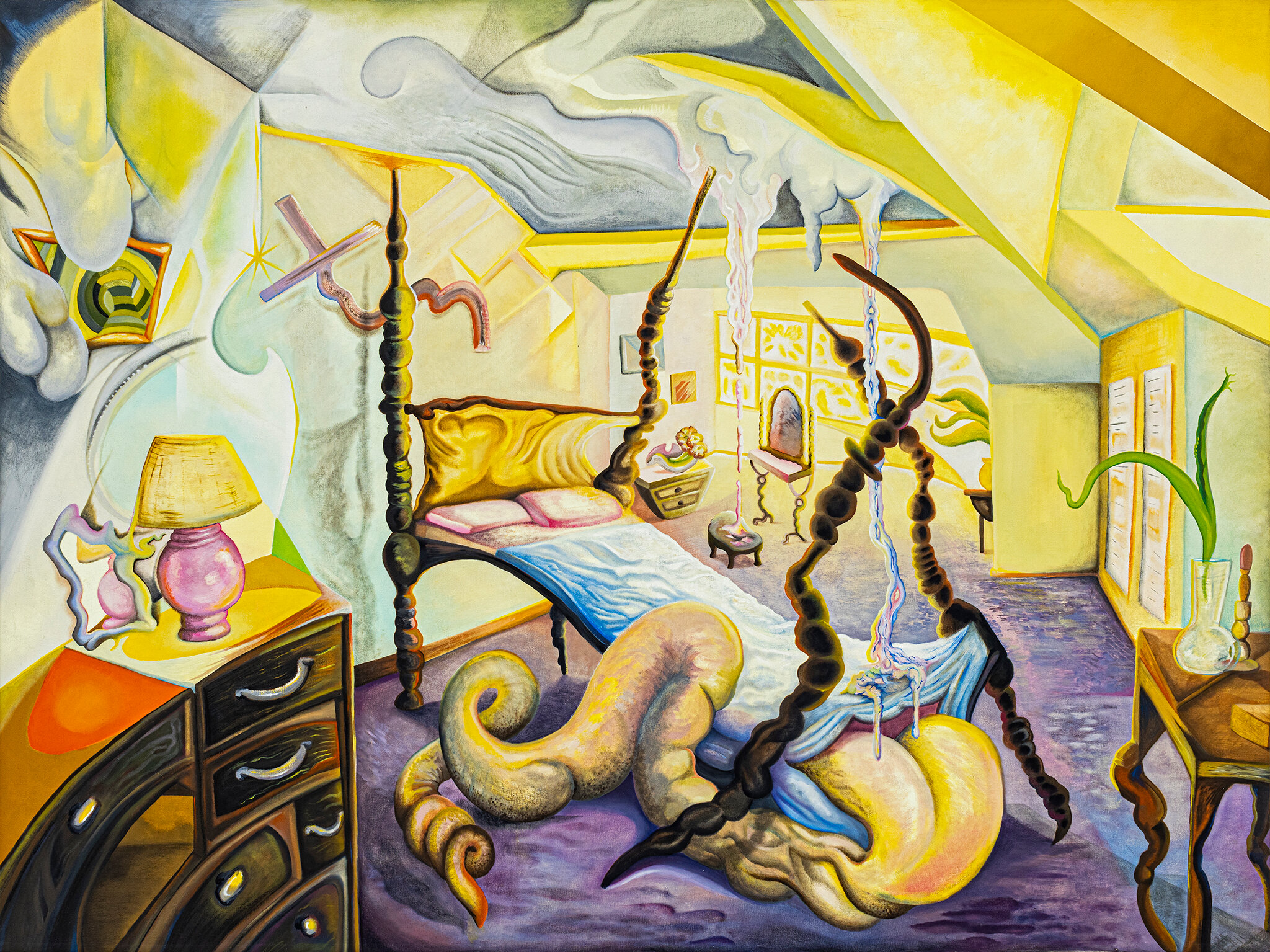 Tobías Dirty Dormitorio Pegajoso, 2020 Oil on canvas 150 × 200 cm (59 × 78 ¾ inches)