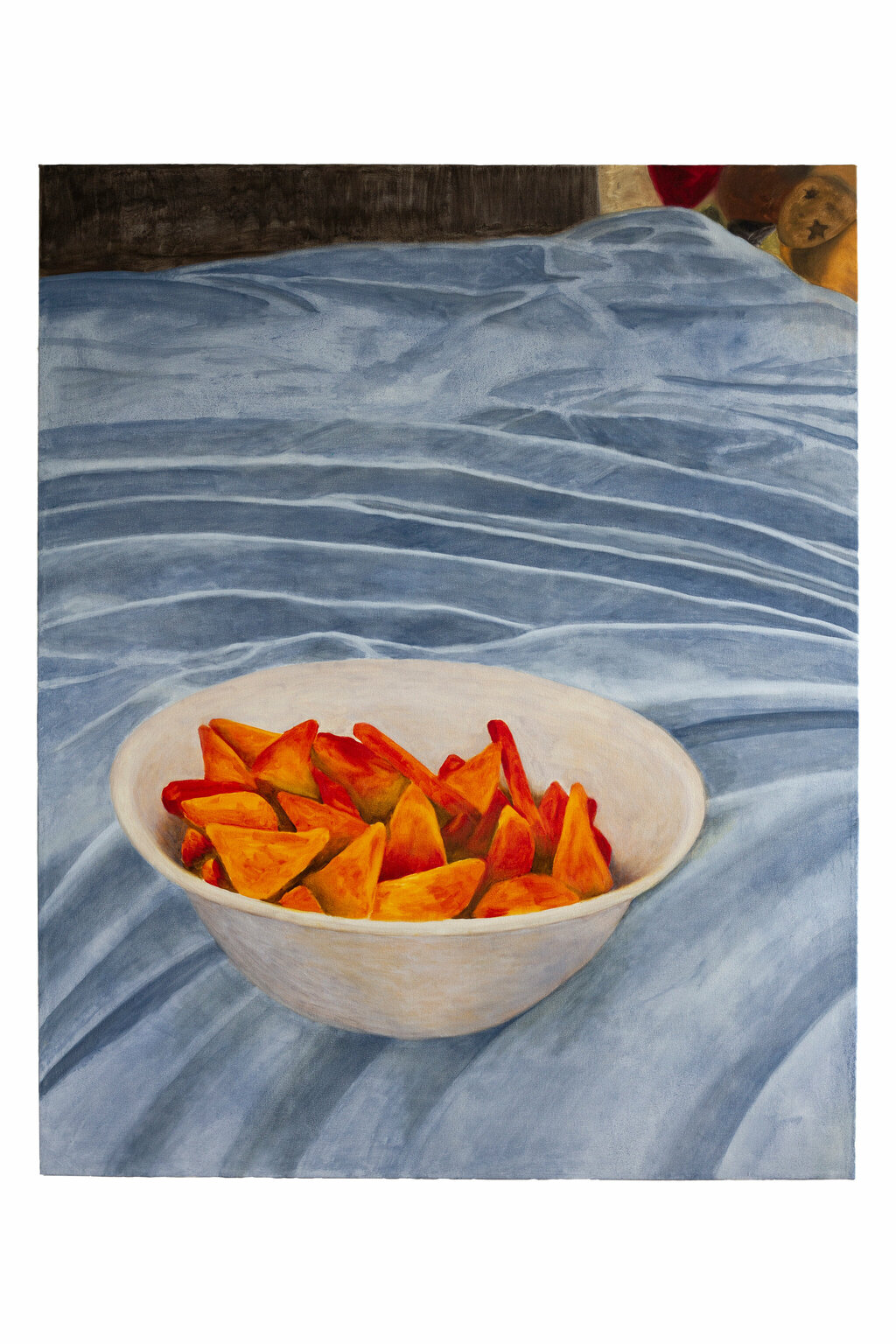 Leonel Salguero doritos mix, 2022 Oil on canvas 130 × 105 cm (51 ⅛ × 41 ⅜ inches)