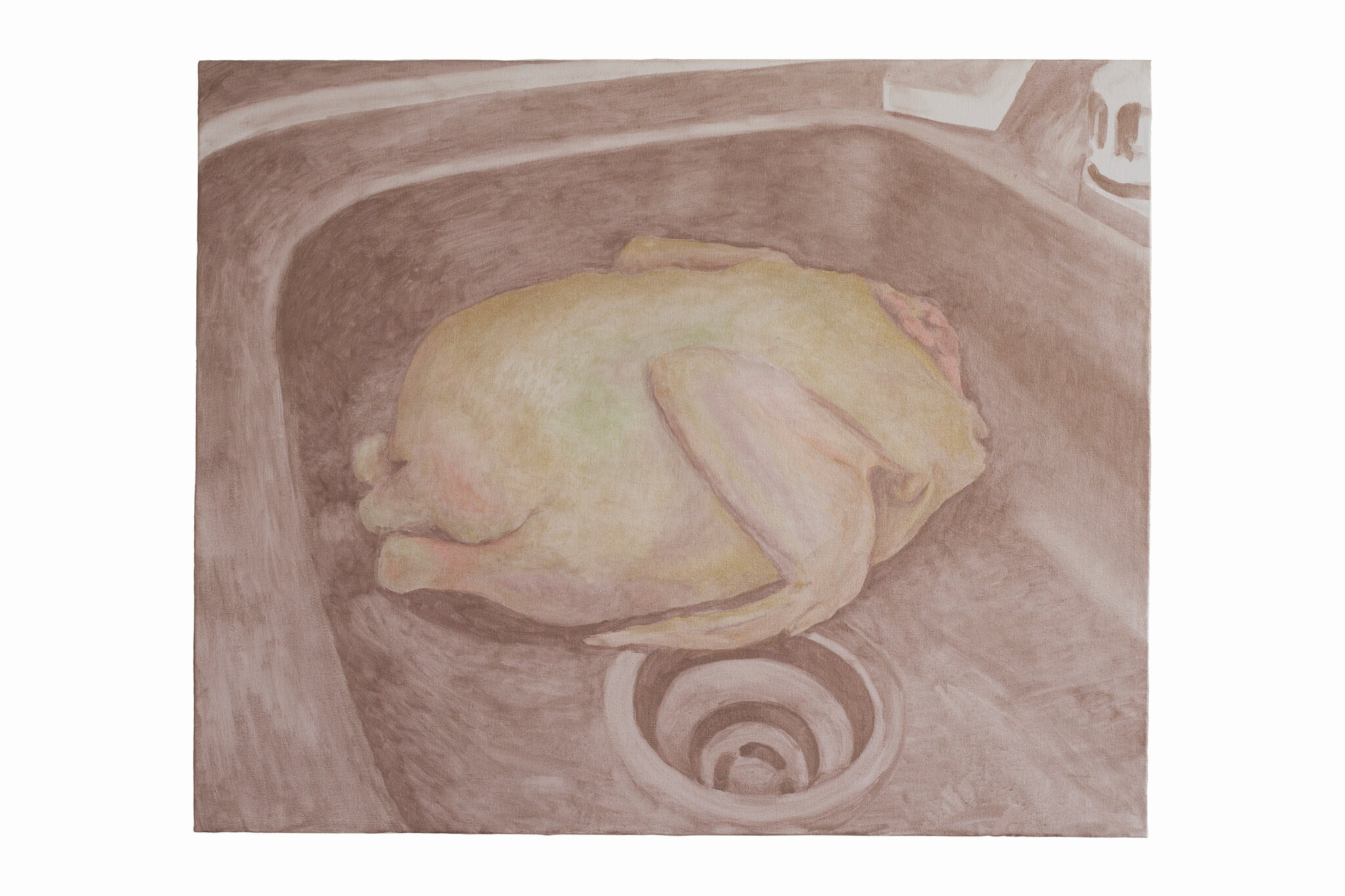 Leonel Salguero duck in the sink, 2022 Iridescent oil paint on canvas 65 × 80 cm (25 ⅝ × 31 ½ inches)